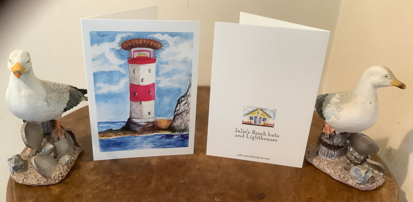 Lighthouse#2 A4 Print and matching greetings card.