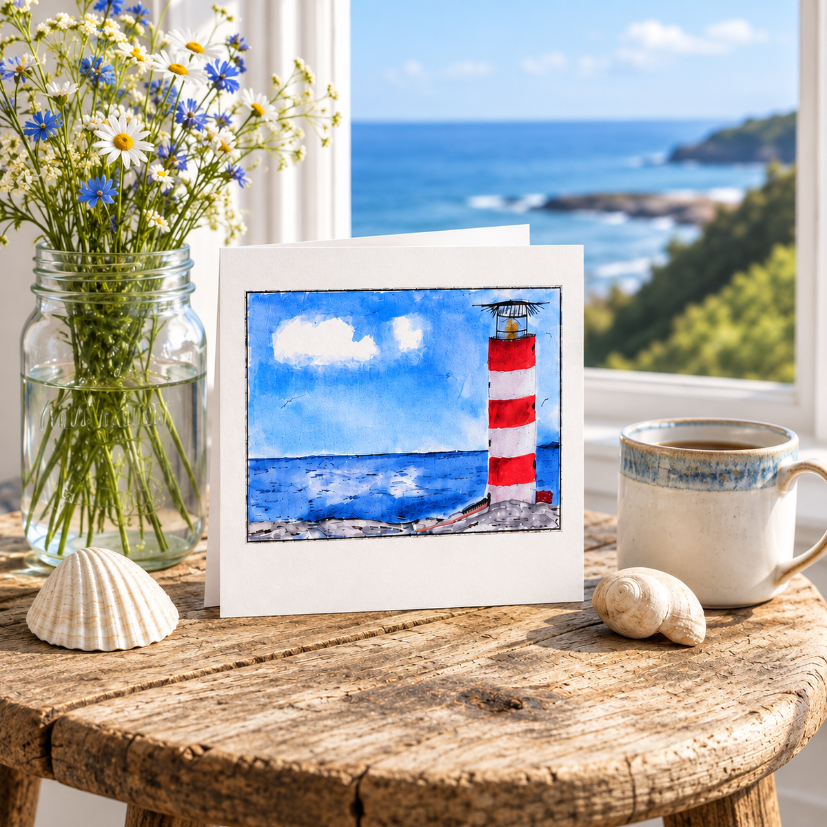 Pack of 5 Coastal Art Cards