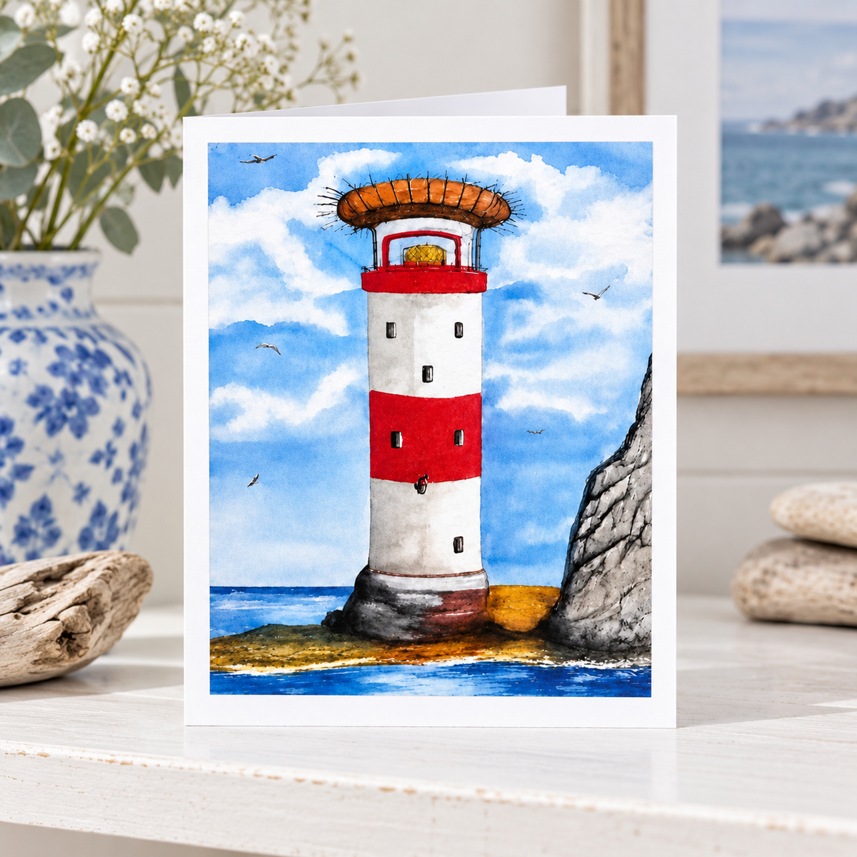 Pack of 5 Coastal Art Cards